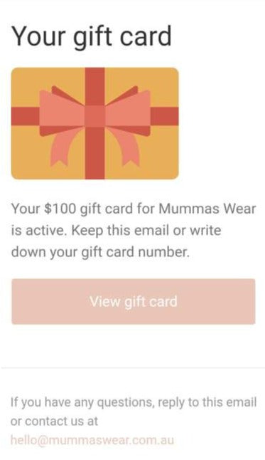 alt="Mummas Wear digital gift card"