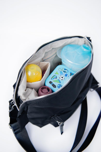 Teeny Tiny™ Pram Caddy Crossbody Bag in Midnight Mayhem